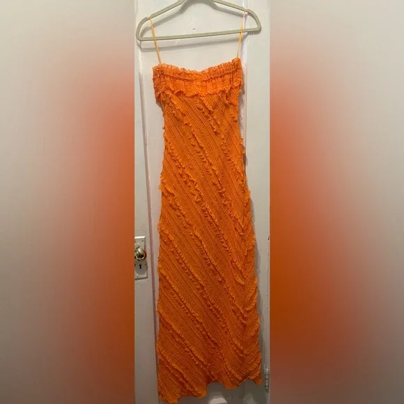 Endless Rose strapless Orange Dress